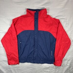 VTG 90s Helly Hansen Lightweight Jacket Full Zip Snap Button Mens Small Blue Red